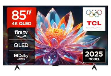 TCL 85T6C Fire TV 85 Pouces QLED 4K UHD Smart TV, HDR (Multi-Format), Dolby Atmos, Motion Clarity, Game Master, Télécommande vocale Alexa