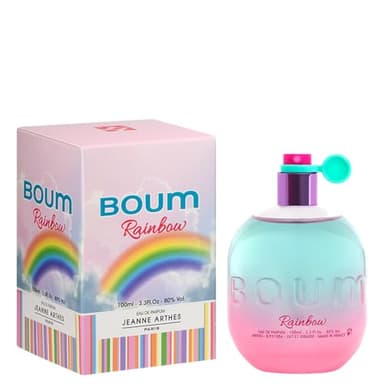 JEANNE ARTHES - Eau de Parfum Femme Boum Rainbow - Floral & Fruité - Musc et Vanille- Fabriqué en France à Grasse - Cadeau Femme - Flacon Vaporisateur 100 ml