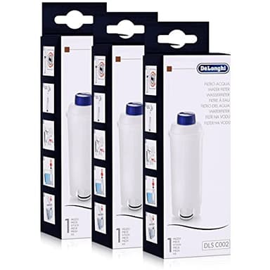 DeLonghi Lot de 3 filtres à eau pour machines à café, convient pour ECAM, ESAM, ETAM, BCO, EC, ...