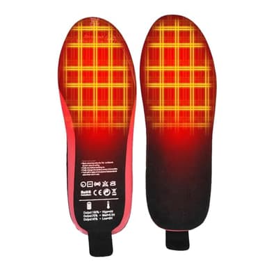 Lembeauty Semelles Chauffantes Rechargeables - Rechargeable 2100 mAh Coussinet Découpable Lavable - Semelles Chaudes Et Sûres | pour Femmes Extérieur Chasse Camping Ski Hiver Travail Football