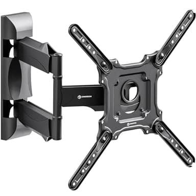 ONKRON Support Mural TV pour 32-65 Pouces, Support TV Mural Orientable Poids de 35 kg, Bras Television Mural VESA 100x100-400x400, Fixation Tele Murale Inclinable, Accroche Tele Pivotant Noir M4-B