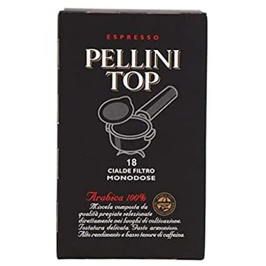 Pellini Caffè Dosettes, Espresso Pellini Top 100% Arabica - 18 dosettes individuelles, 125 gr