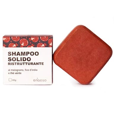 Enooso - Shampoing Solide bio pour Cheveux Gras - Shampooing Purifiant anti Pellicules au charbon végétal et à l'orange, sans savon - 100% Vegan Naturel - 65gr