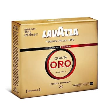 LAVAZZA - Café Moulu Qualità Oro - Café italien - 100 % Arabica - Équilibré & Aromatique - Intensité 5 - 2x250 g