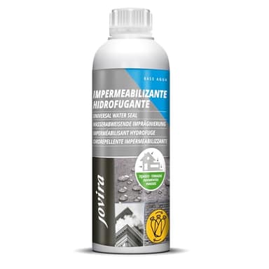 JOVIRA PINTURAS Imperméabilisant Hydrofuge à l'eau. Protection hydrofuge totale pour les façades, les toits, les terrasses, les trottoirs, les murs, etc. (1 Litre, Hydrofugant, Incolore)