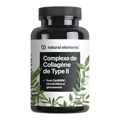 Complexe de Collagène Type 2 UC-II® avec OptiMSM® - Pour les Os, les Articulations & le Cartilage - avec Vitamines C, D & Zinc - Collagène Naturel Non Dénaturé - Sans Additifs & Testé en Laboratoire