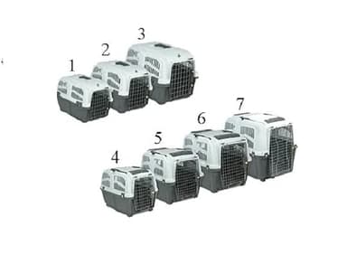 Skudo Iata - Cage de transport homologuée pour chiens et chats (7 tailles au choix) 7 gris