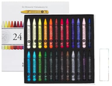 Sennelier 24 demi crayons Pastel secs Extra Fins et 1 carte