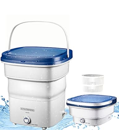 Mini machine à laver pliable, jusqu'à 1,5 kg, lave-linge de voyage, de camping, portable, puissance : 135 W, processus de lavage : <65 dB, petite