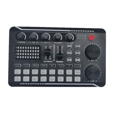 Zambuph Mélangeur de Carte Son Cartes en Direct Ordinateur PC DJ Console vidéo Streaming Kit d'enregistrement Professionnel Fournitures Accessoires