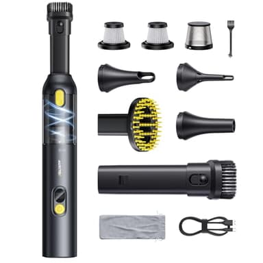 AUXITO Aspirateur a Main sans Fil - Aspirateur Voiture Puissant 24000pa,4-in-1 Mini Aspirateur de Voiture avec Outil pour Animaux, Charge Rapide USB-C,Idéal pour Voiture, Maison, Bureau, Cuisine