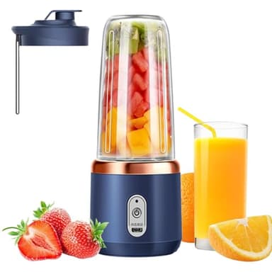 Blender Portable Puissant, Mini Mixeur Portable Rechargeable, Fresh Juice Mixer, Blender Sans Fil Pour Une Utilisation En Déplacement, Facile À Nettoyer Et Utiliser