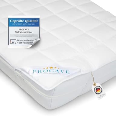 PROCAVE MICRO-COMFORT protège-matelas disponible dans des tailles différentes | fabriqué en Allemagne | Couvre-matelas en microfibre-polyester | technologie Soft Touch | convient également pour les lits boxspring et les matelas à eau | 70x190 cm