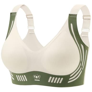 Uwdiohq Soutien-Gorge Anti-Affaissement À La pour Femme, sans Coutures, Marques (White, XXXXL) Soutien Gorge Forte Poitrine Dentelle Brasier Pellets Insert Brassiere Allaitement Femme