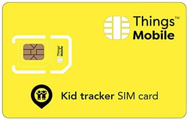 Carte SIM pour Tracker/Traceur GPS d'enfant - Things Mobile - avec Couverture Mondiale et réseau Multi-opérateur GSM/2G/3G/4G, sans coûts Fixes. Crédit Non Inclus