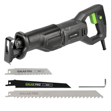 710W GALAX PRO Scie Sabre Sans à 3000 SPM Vitesse Variable, pour des coupes précises dans le bois, le métal et bien plus, changement de lame sans outil