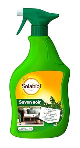 SOLABIOL Savon noir Prêt-à-l'emploi - 100% Origine Végétale - 1L - A base d’huile d’olive - Nettoie tous types de surface - Nettoie les feuilles et fait brille - SOSAVPAL1N