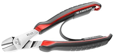 FACOM Pince Coupante Diagonale 180mm Gaines Ergonomiques Bi-Matière et Alliage d'Acier au Carbone Résistant Haute Performance 192A.18CPE