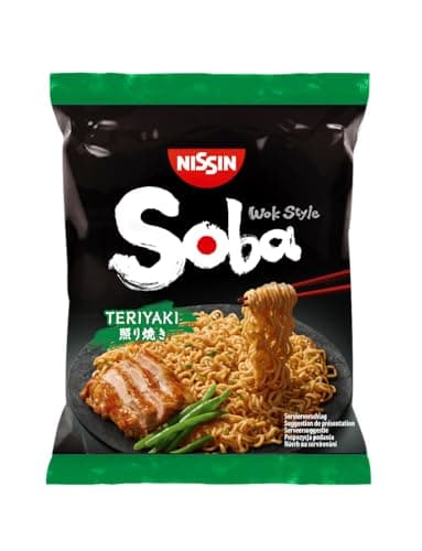 NISSIN - Soba Bag - Saveur Teriyaki - 1 carton de 9 sachets de 110g