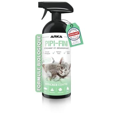 Détachant urine chat 750 ml – spray enzymatique contre odeurs d’urine, vomi & excréments – nettoyant biodégradable sans produits chimiques – textile, litière, canapé, tapis – Pipi-Weg