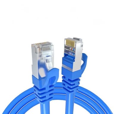 LokoBatii Câble Ethernet Cat 6 2 m - Transfert max - Vitesse de fibre optique pour routeur, modem (bleu)
