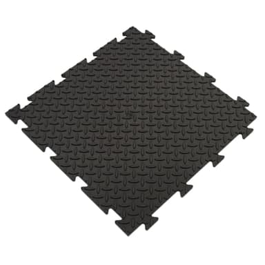 INTEC - Dalle PVC Clipsable 50x50 cm Sol Antidérapant - Revêtement de Sol Garage, Atelier P50CR