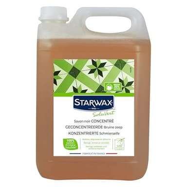 STARWAX SOLUVERT - Savon Noir Concentré à l'Huile d'Olive - Nettoie, Dégraisse et Détache - Efficacité Responsable - 100% D'Origine Naturelle - Fabriqué en France - 5 L