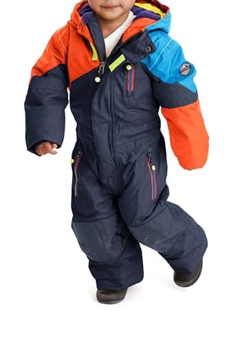 Killtec Boys Combinaison de Ski avec Capuche et Jupe Pare-Neige - Kesley Mini, Bleu Marine foncée, 98/104, 34353-000