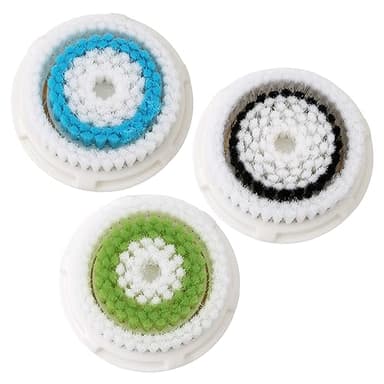 TECKI 3 Pieces Brosse Nettoyante Visage - Tête de Remplacement pour Brosse Nettoyante Visage Electrique, Nettoyage Outils pour Nettoyage Profondeur Visage Acne Elimnation Visage Massage