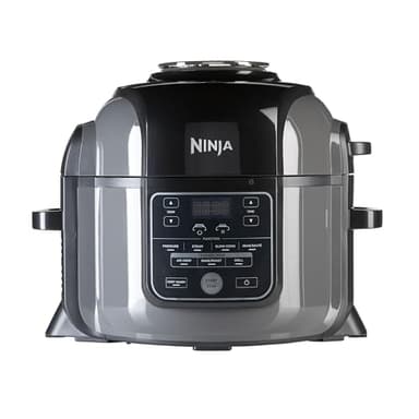 Ninja Multicuiseur Foodi, Air Fryer, 7-en-1, 6L, 7 fonctions de cuisson, Autocuiseur Multifonction, Cuisson sous pression, Friture à l'air, Cuisson lente, Gril et plus, Acier brossé et Noir, OP300EU