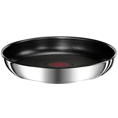 Tefal L9730602 Ingenio Preference, Empilable, Acier inoxydable, Revêtement antiadhésif sûr, Induction, Fabriqué en France, Polyvalence, Gain de place, Indicateur de température, Poêle 28 cm