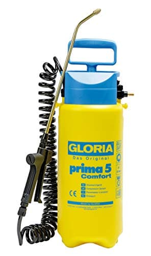 GLORIA Pulvérisateur de Jardin Prima 5 Comfort | Pulvérisateur à Pression 5 L | Tuyau spiralé 2,5 m & raccord compresseur | Désherbage, traitements & Engrais