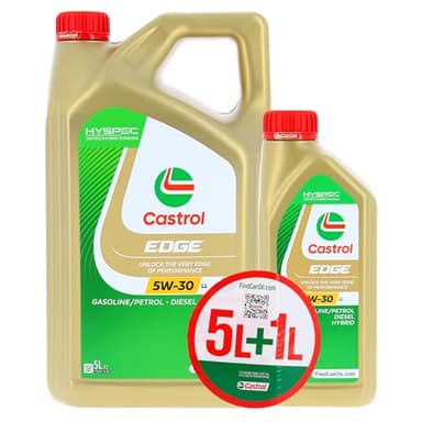 CASTROL EDGE 5W-30 LL, Huile Moteur, 5+1L