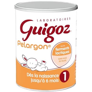 GUIGOZ PELARGON 1 Lait bébé en poudre 1er âge - de 0 à 6 mois - Boîte de 780g