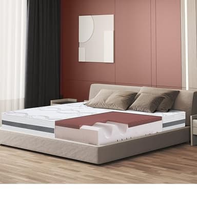 The White Stone Matelas à mémoire de Forme 200 x 200 à fermeté Moyenne | Hauteur 27 cm | Tissu hypoallergénique Respirant | Propriétés orthopédiques Auto-modelantes | Produit en Italie
