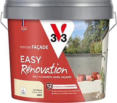 V33 Peinture pour façade - Easy Rénovation - Ton Pierre 10L