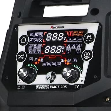 Decapower Multi Procede 200A 6 en 1 Poste a Souder Fil Fourré MIG MAG Pulse MMA HF TIG Decoupeur Plasma avec gaz sans gaz Multifonction soudure machine de découpe soudage (PMCT 205 PACK 4)