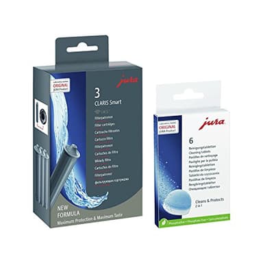 Jura Claris Lot de 3 cartouches filtrantes Smart + 6 pastilles de nettoyage - Paquet combiné