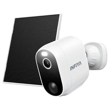 INFIYA Camera Surveillance WiFi Exterieure sans Fil - 2K Camera Exterieur sans Fil Batterie, Panneau Solaire, Étanche IP65, PIR détection, Détection Humaine AI, Vision Nocturne