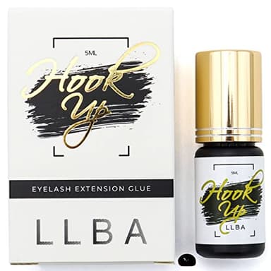 LLBA colle à cils pour professionnels – Colle Noir | Plusieurs choix pour le temps de séchage 0,5 à 3 Secondes | 5mL | Colle extra forte pour extensions de cils | Tenue 7-8 Semaines (Hook-Up)