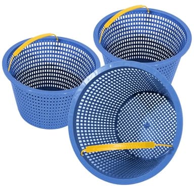 POOLAZA Lot de 3 paniers de Rechange pour Piscine enterrée – Enlevez Les Feuilles et Les gravats – 20,5 cm en Haut, 14 cm en Bas 14 cm et Profondeur 13 cm