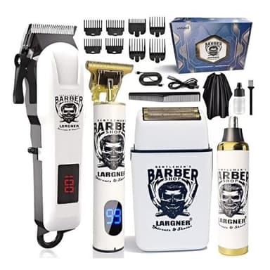 Tondeuse à cheveux professionnelle pour homme – Kits et ensembles de tondeuse à barbe, rasoirs électriques, tondeuse à cheveux et tondeuse en T en céramique, pour tondeuse de barbier