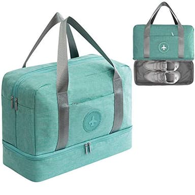 Kaxich Sac de Sport avec Compartiment à Chaussures Sac de Voyage Imperméable Sac à Main de Grande Capacité pour Homme et Femme