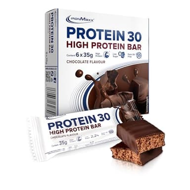IronMaxx – Barre Protéinée Protein 30 – Chocolat 6 x 35 g – Barre protéinée sans sucre, snack protéiné sport