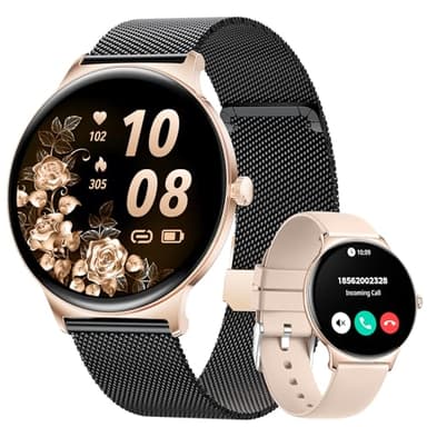 BENYAR SMART Montre Connectée Femme avec Appel Bluetooth, 1,43" AMOLED Écran/120+ Modes Sportifs, SpO2/Fréquence Cardiaque/Sommeil IP68 Étanche pour Android iOS