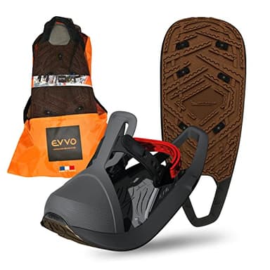 EVVO - TOREE - Raquette à Neige Made in France avec Semelles Biosourced90® Cloutées Michelin®, Fixations Réglables, pour Homme et Femme avec Sac de Transport Inclus, Tout Terrain, Randonnée Neige