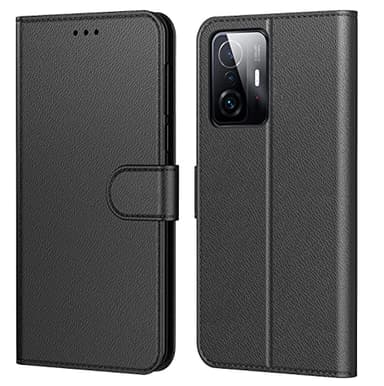Tenphone Coque pour Xiaomi Mi 11T 5G, Coque Mi 11T Pro 5G, Etui Protection Housse Premium en Cuir PU,Pochette Fermeture Magnétique,Flip Case Compatible avec Xiaomi Mi 11T / 11T Pro (Book Noir)