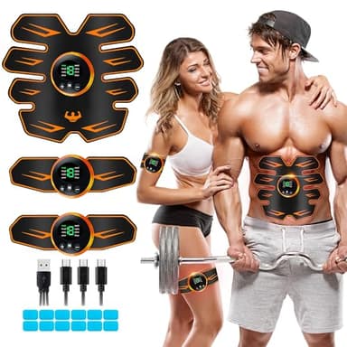 Electrostimulateur Musculaire, Ceinture Abdominale Electrostimulation, Stimulateur Musculaire Electrique, EMS Abdominales Cinturón Femme Homme pour Abdomen/Bras/Jambes