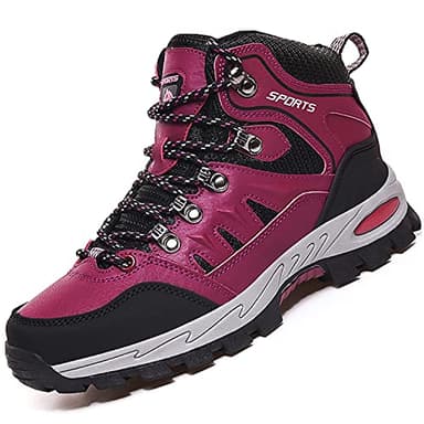 VTASQ Chaussures de randonnée imperméables pour homme et femme, chaussures de sport légères, pour le camping, l'escalade, baskets, Rouge rosé., 38.5 EU
