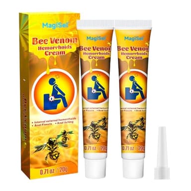 2pc Creme hemorroide, Hemorroaides Cream, Crème anale pour pommade, Avec bee venom, pour Hémorroïdes, saignement des fissures Anales, Rapide et Efficace Hémorroïdaire Soulagement Des Symptômes